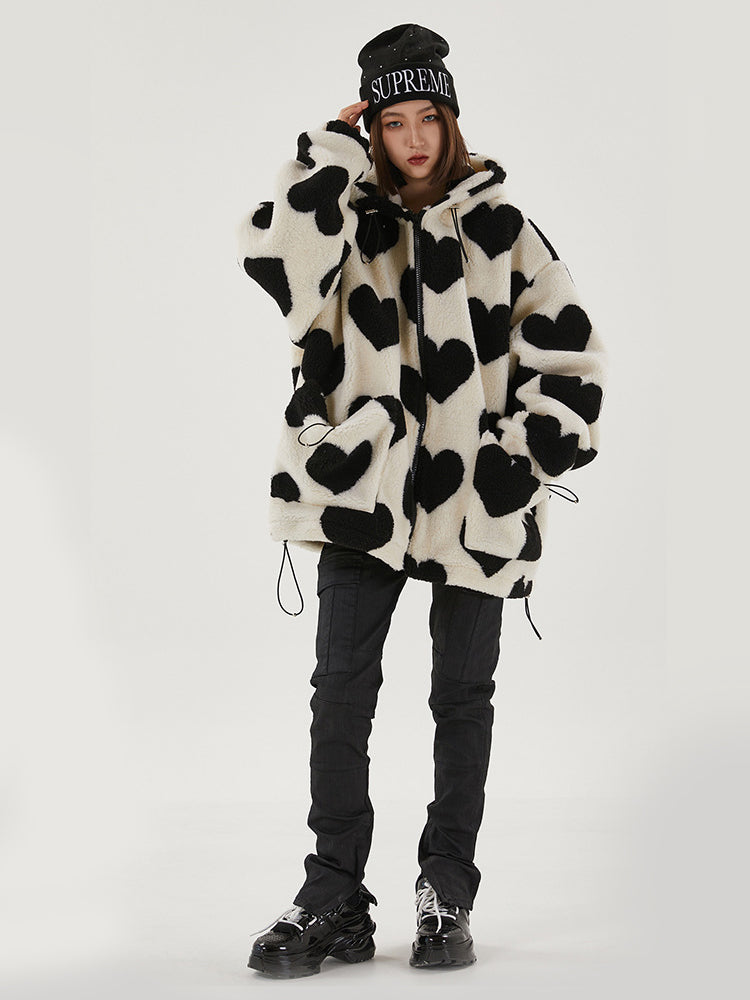 PLUSH HEARTS oversized jacket - Dragon Star