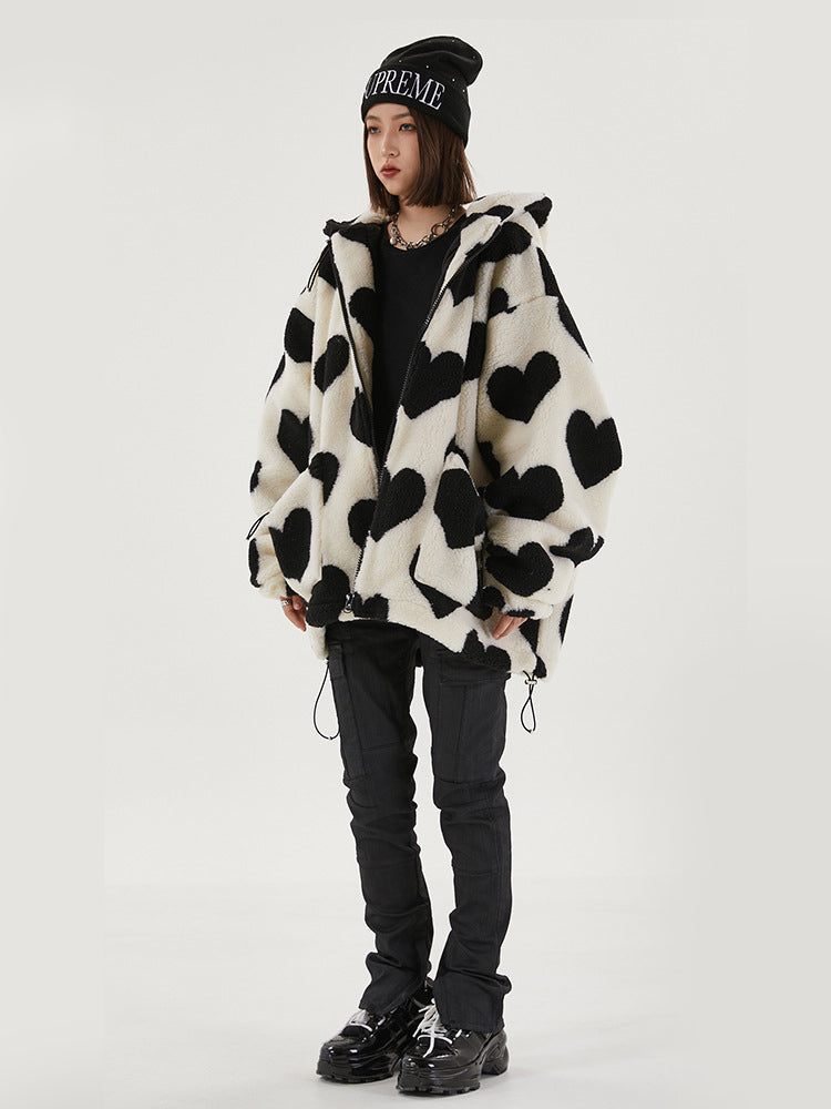PLUSH HEARTS oversized jacket - Dragon Star