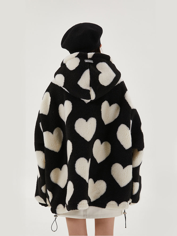 PLUSH HEARTS oversized jacket - Dragon Star