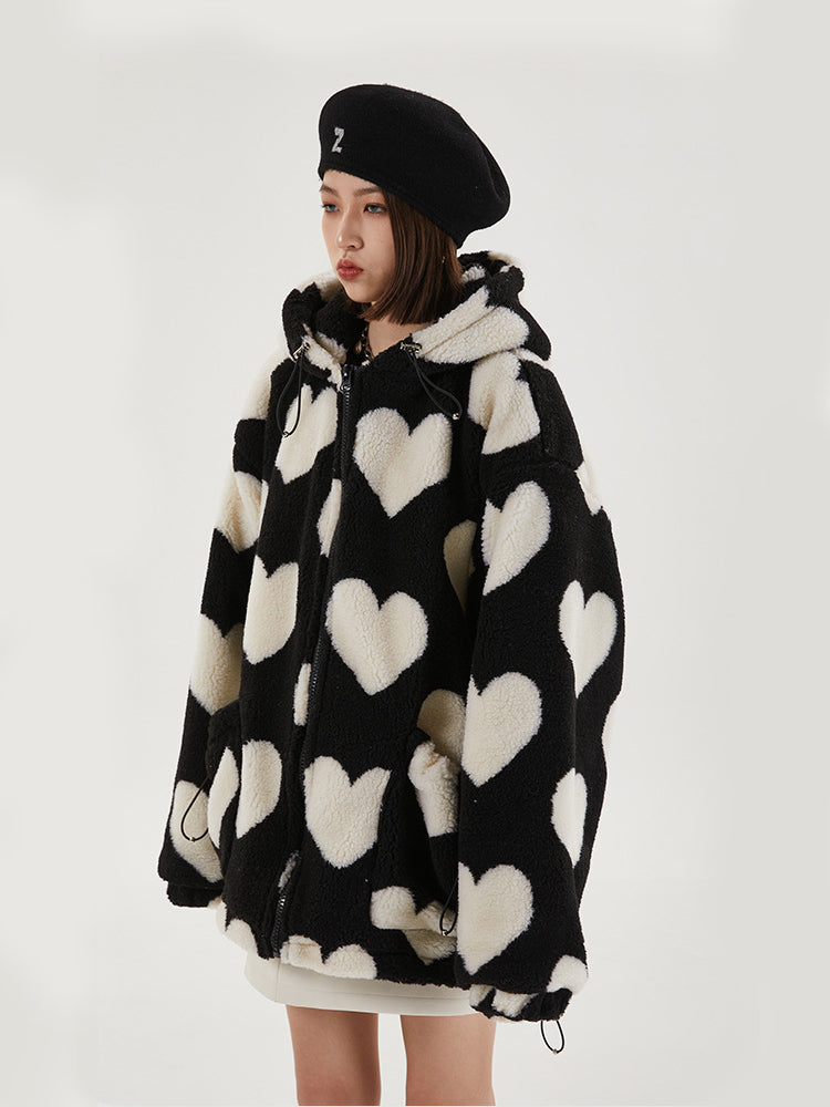 PLUSH HEARTS oversized jacket - Dragon Star