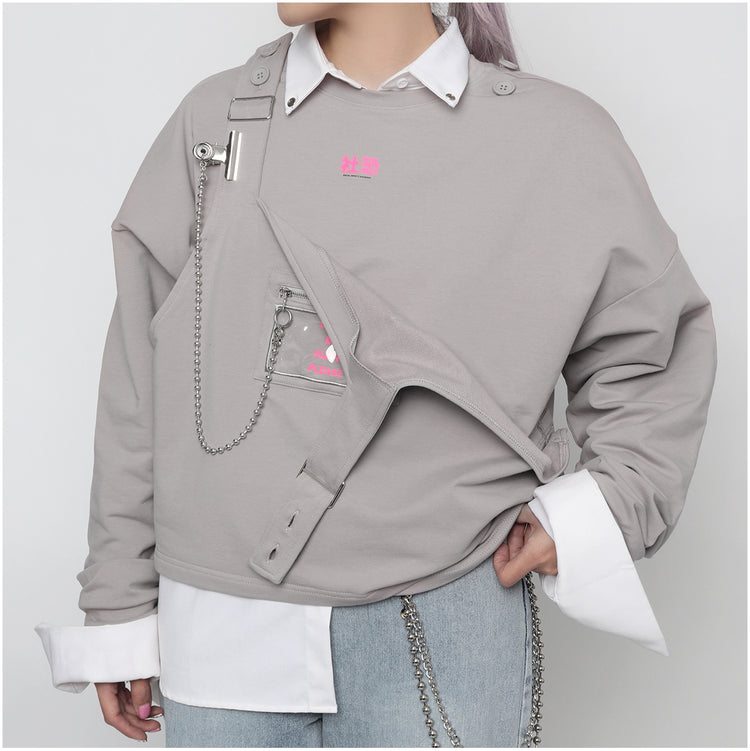 SOCIAL ANXIETY sweatshirt & chain - Dragon Star