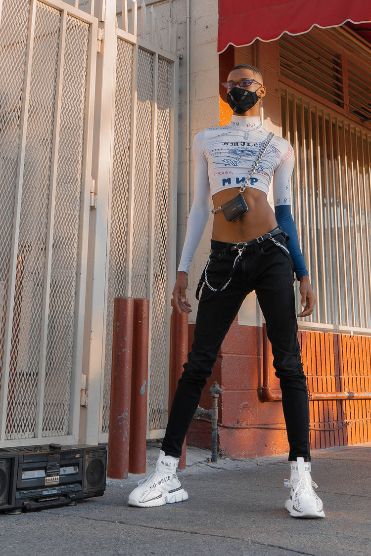 MIR collar crop top - Dragon Star