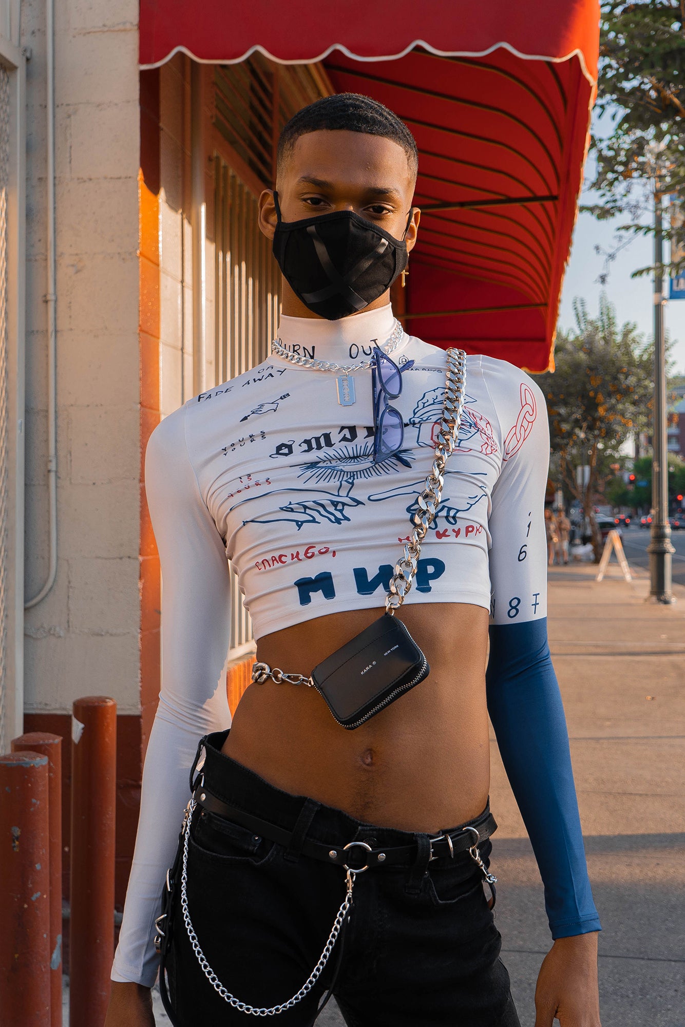 MIR collar crop top - Dragon Star
