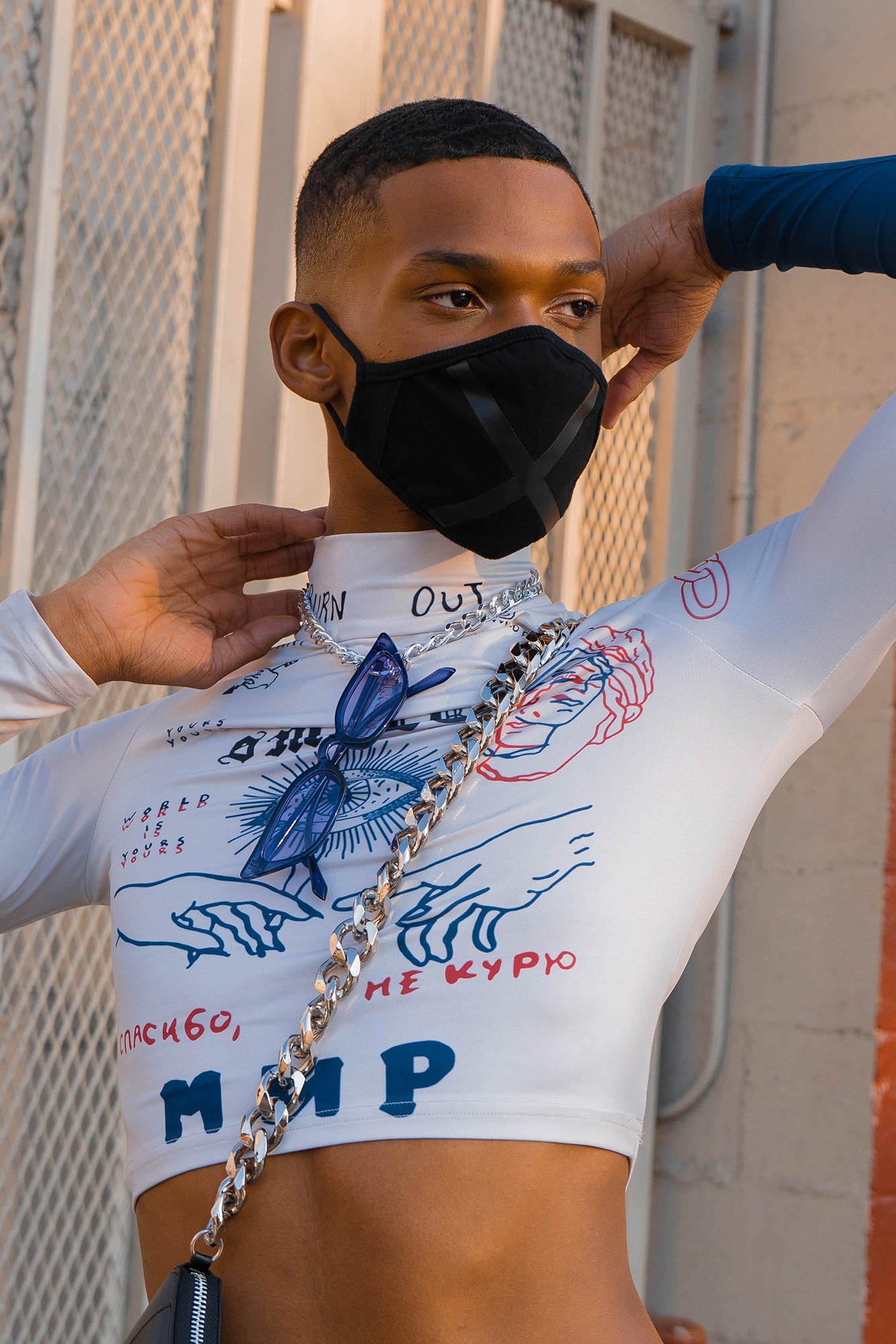 MIR collar crop top - Dragon Star