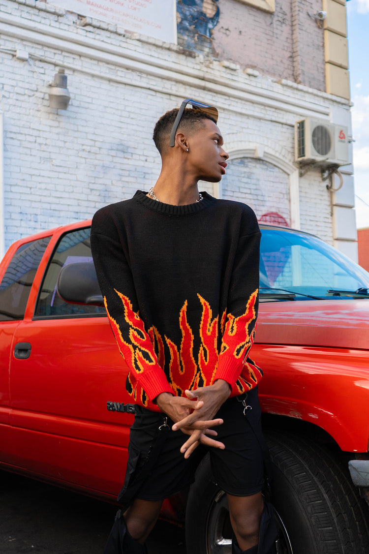 FLAME BLAZE oversized sweater - Dragon Star