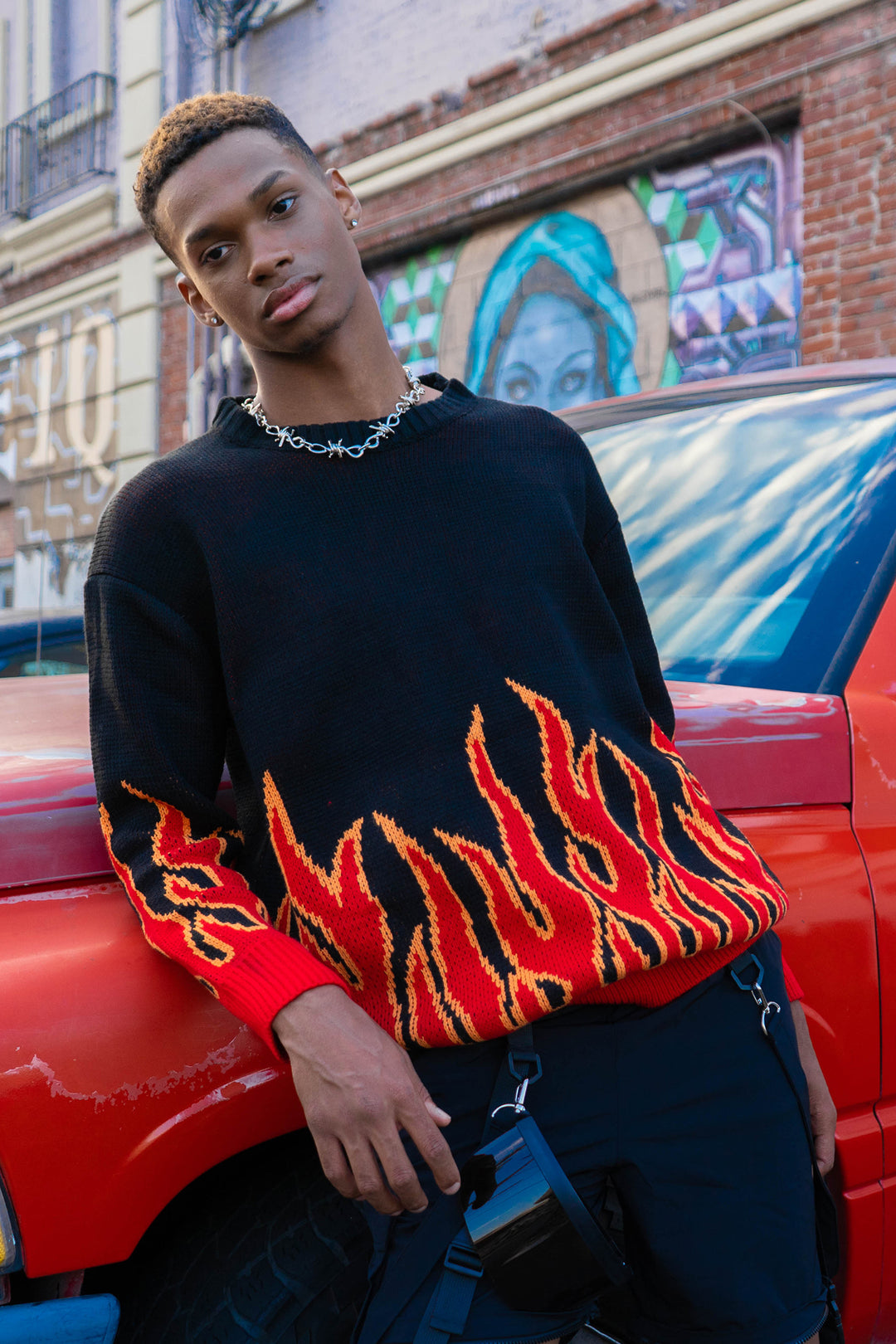 FLAME BLAZE oversized sweater - Dragon Star