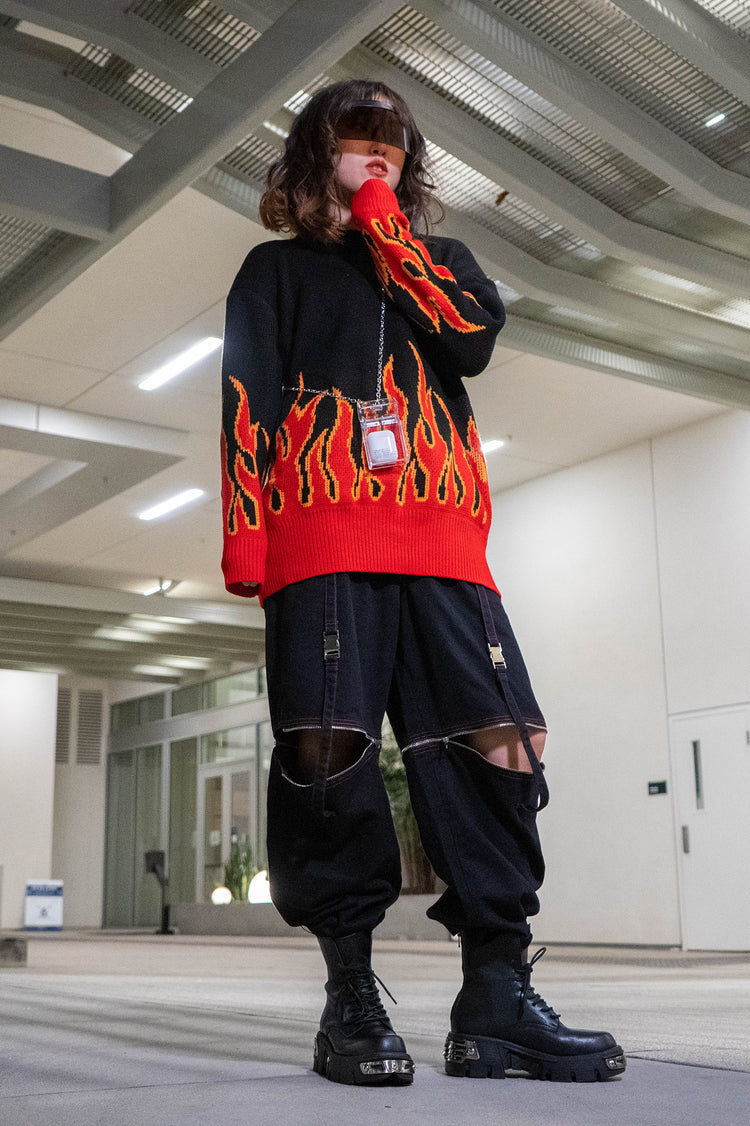 FLAME BLAZE oversized sweater - Dragon Star