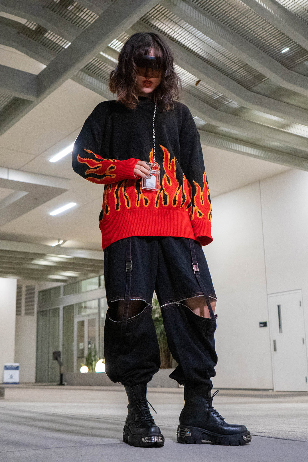 FLAME BLAZE oversized sweater - Dragon Star