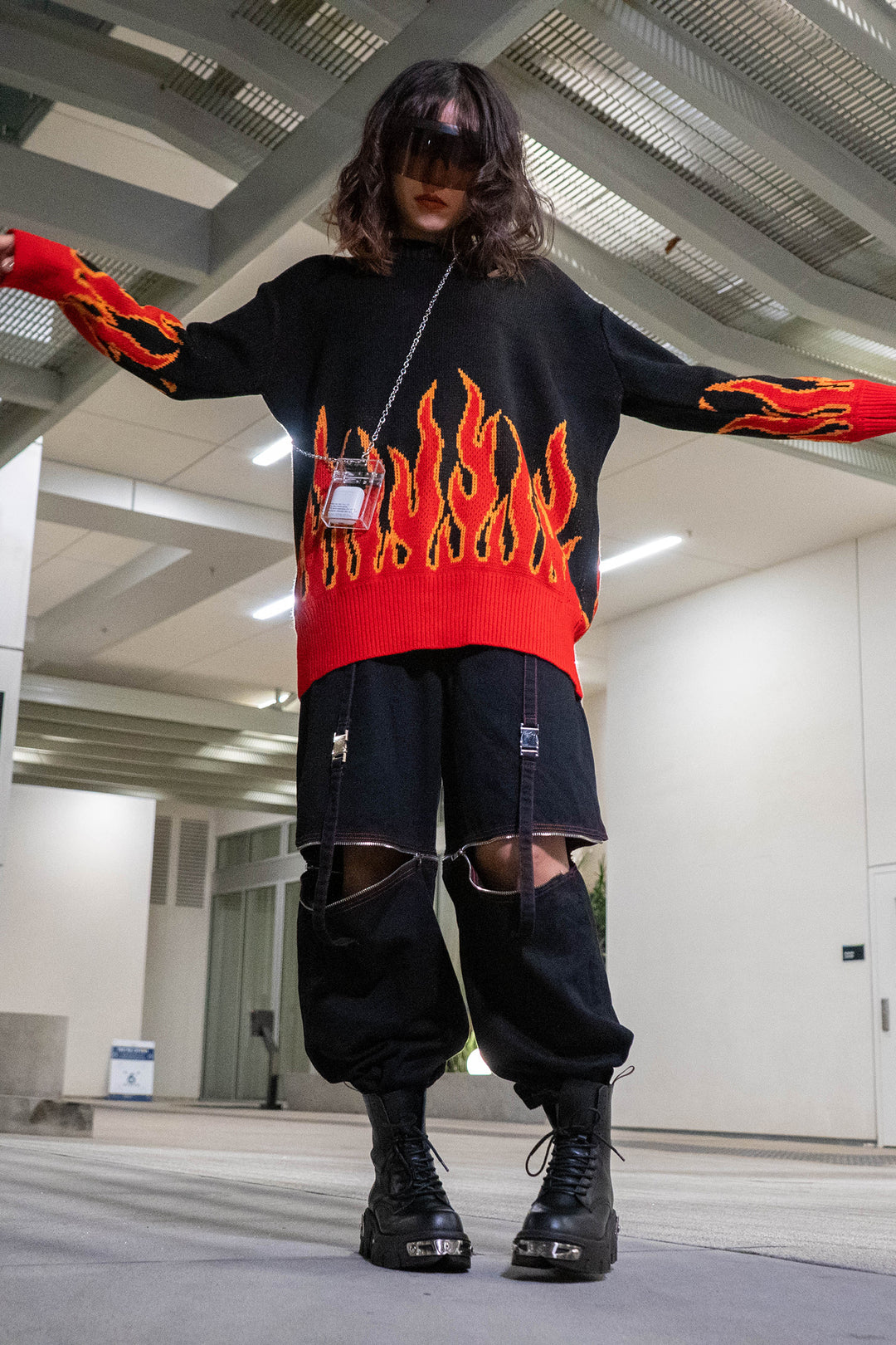 FLAME BLAZE oversized sweater - Dragon Star