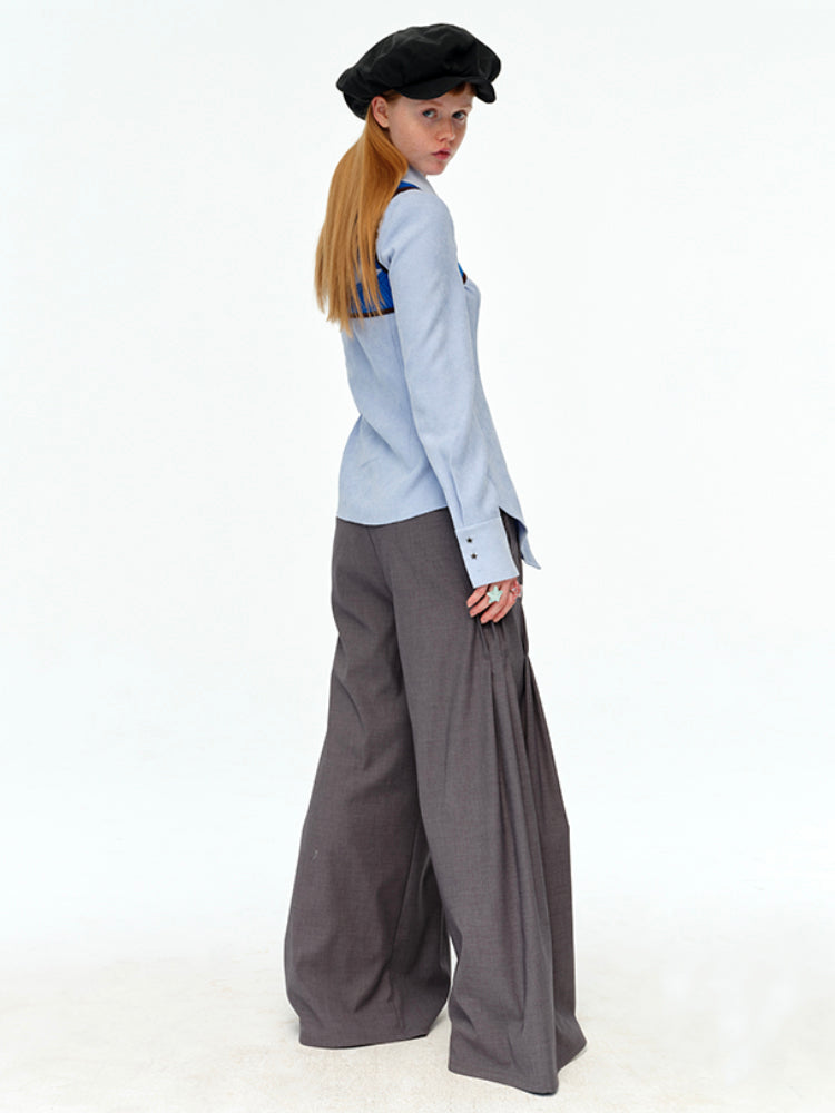 TIE ROPE low waist mopping trousers - Dragon Star