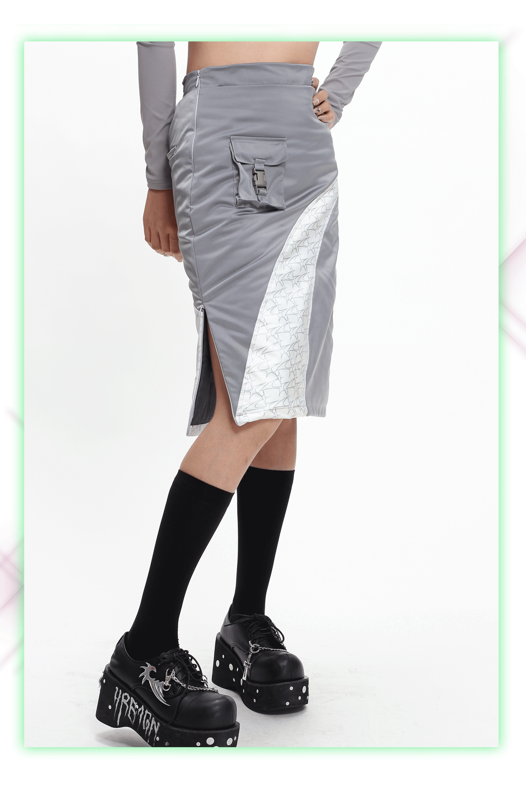 OFFWORLD OFFICER patchwork skirt - Dragon Star