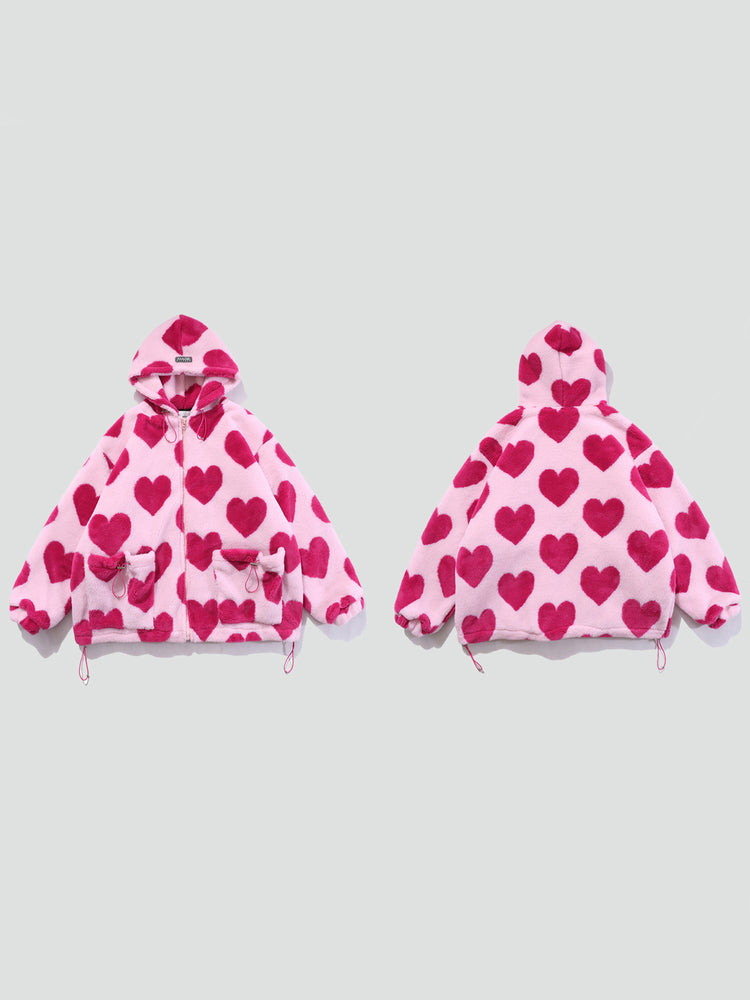 PLUSH HEARTS oversized jacket - Dragon Star