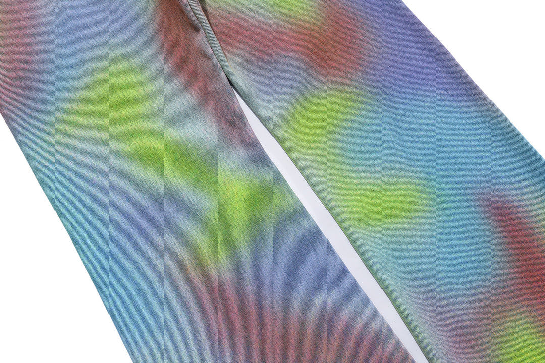 BLACKAIR INKJET LOVE GRAFFITI multicolor heart jeans, printed lower legs together
