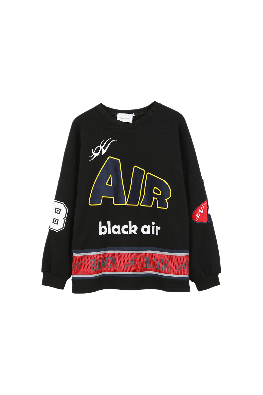 BLACKAIR varsity-letter sweatshirt, black, product-only front