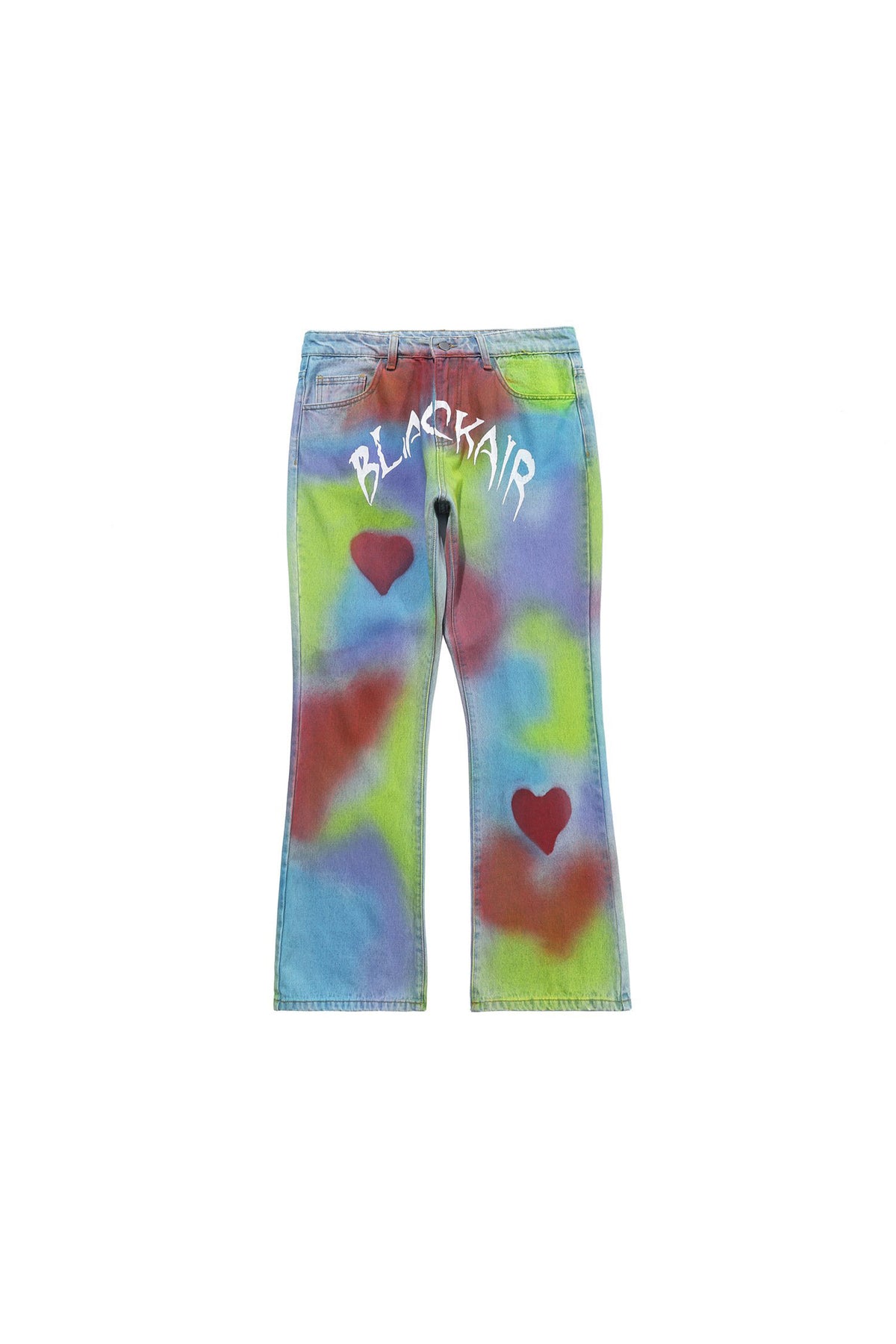 BLACKAIR INKJET LOVE GRAFFITI multicolor heart jeans, product-only front