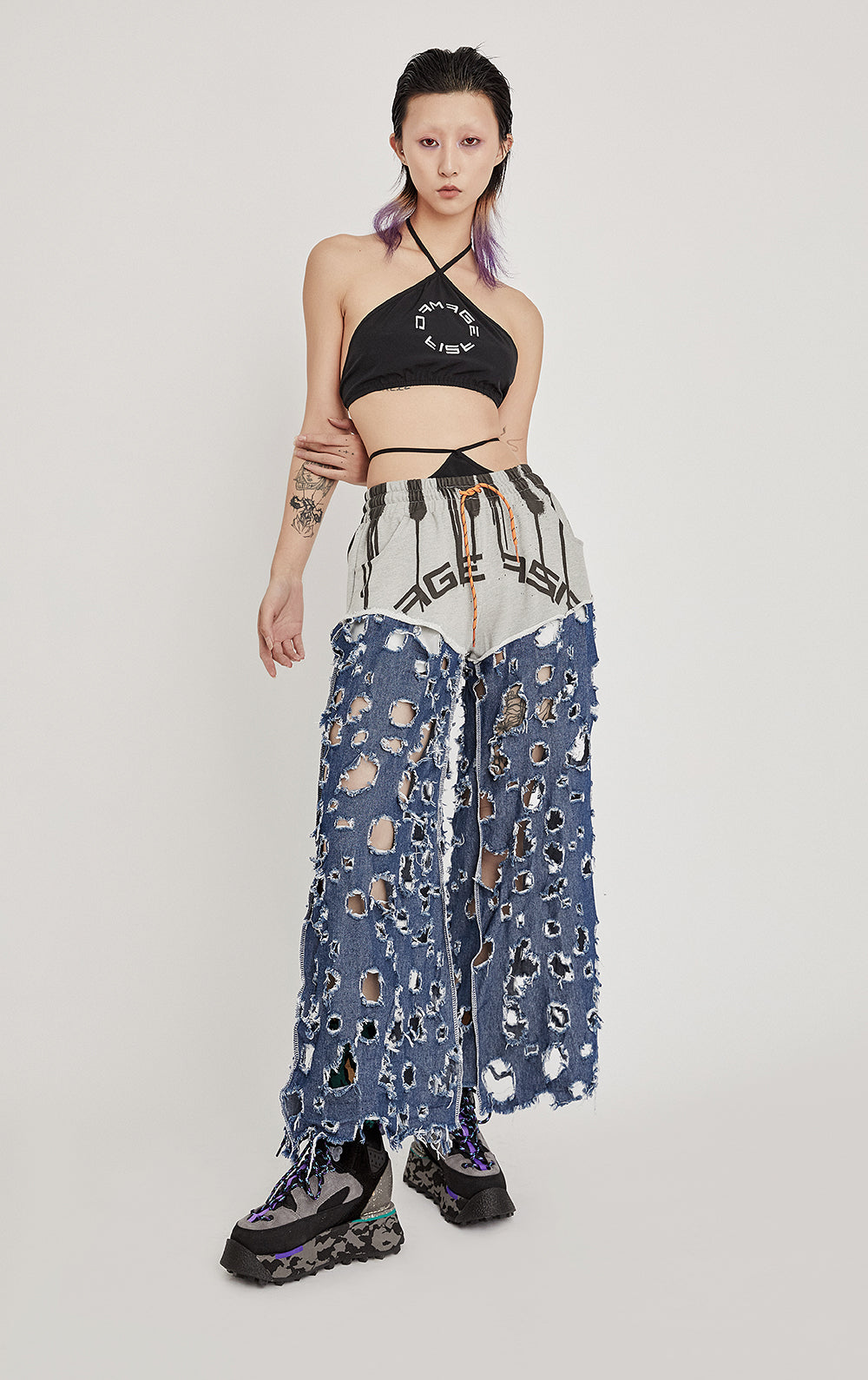 RUGGED low-waisted denim pants - Dragon Star