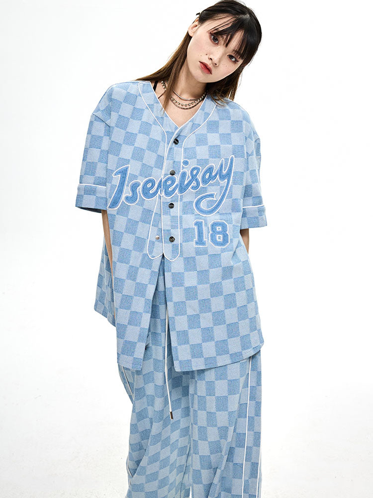 Checker Denim Jersey