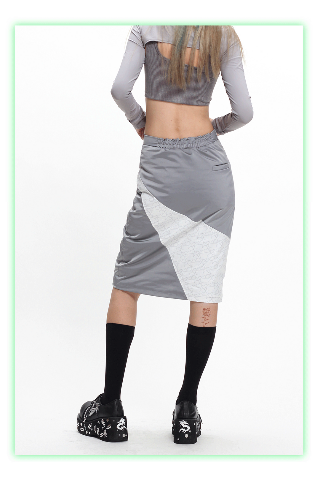 OFFWORLD OFFICER patchwork skirt - Dragon Star