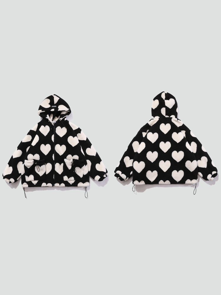 PLUSH HEARTS oversized jacket - Dragon Star