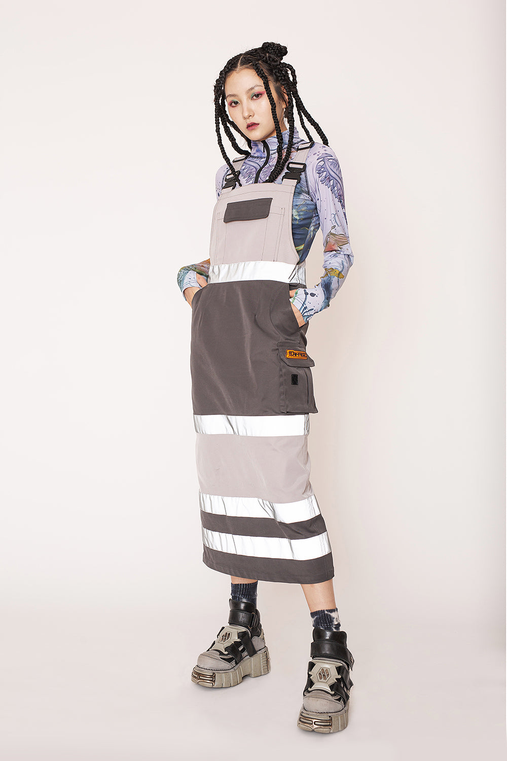 LOGISTICS UNIT reflective suspender skirt - Dragon Star