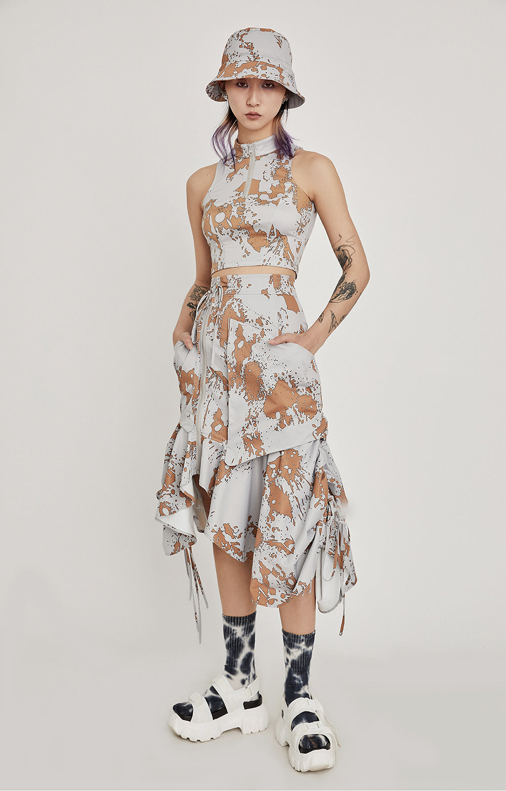 DIGICAMO drawstring skirt - Dragon Star