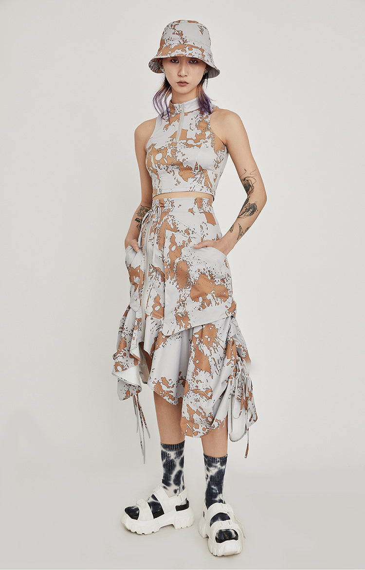 DIGICAMO drawstring skirt - Dragon Star