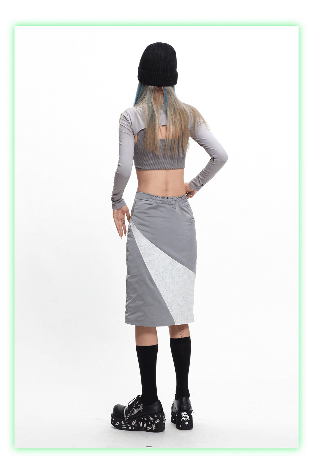 OFFWORLD OFFICER patchwork skirt - Dragon Star