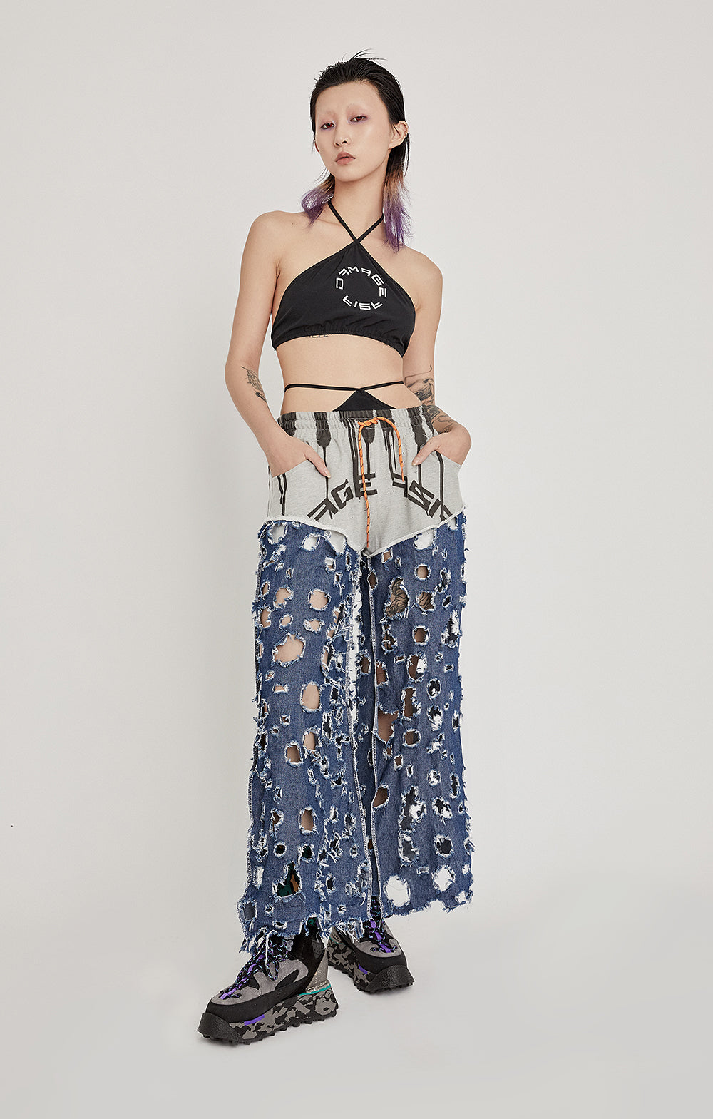 RUGGED low-waisted denim pants - Dragon Star