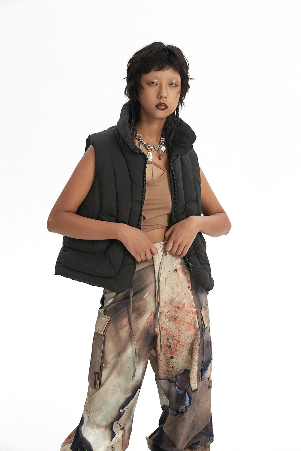 CURFEW REBEL puffer vest - Dragon Star