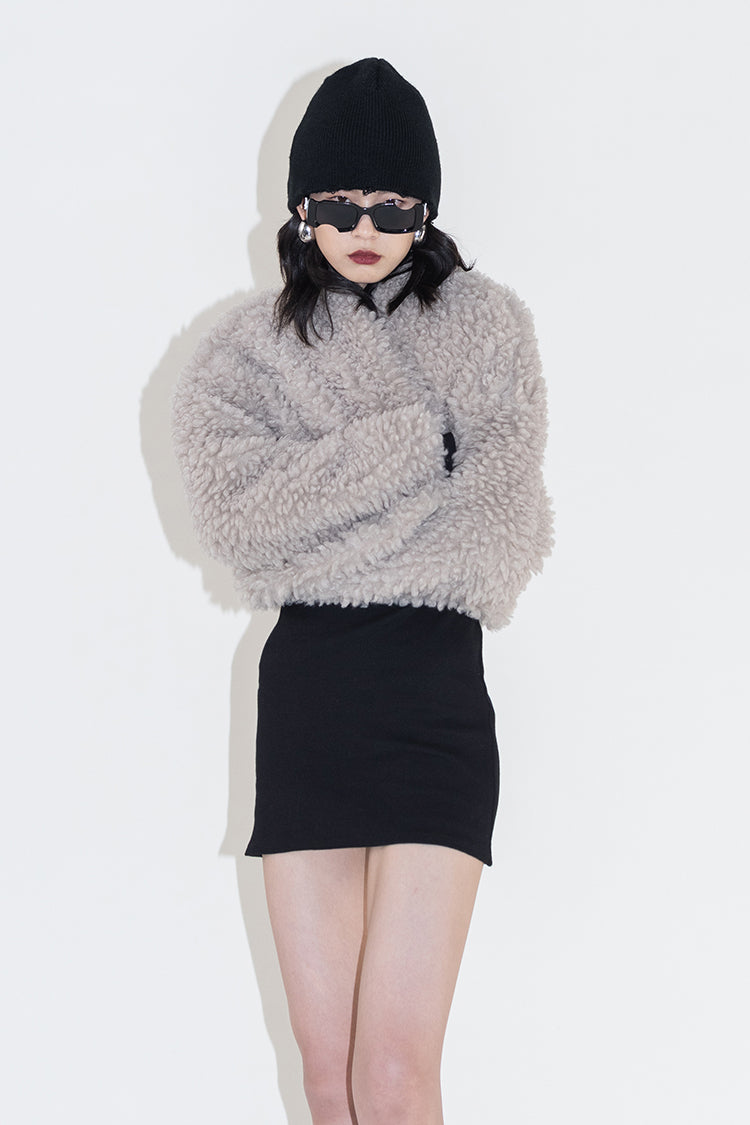 Ashgray Lamb Plush Jacket