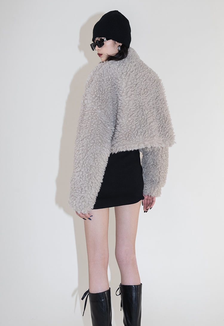 Ashgray Lamb Plush Jacket