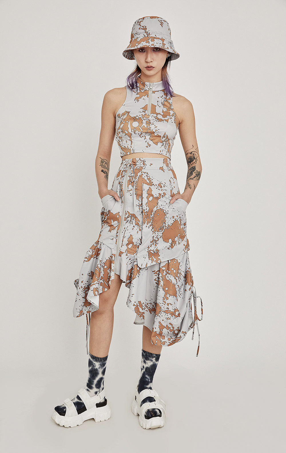 DIGICAMO drawstring skirt - Dragon Star