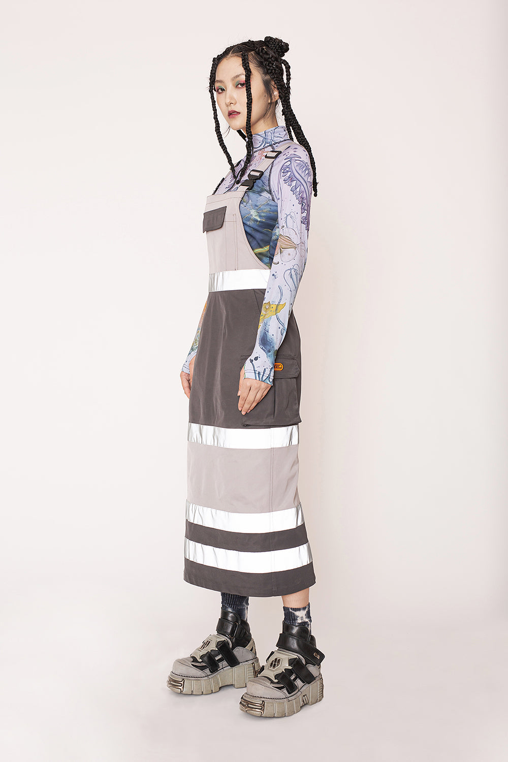 LOGISTICS UNIT reflective suspender skirt - Dragon Star