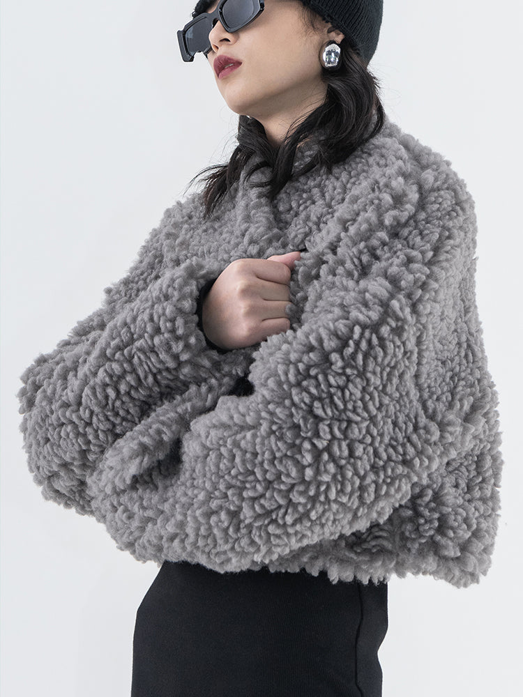 Ashgray Lamb Plush Jacket
