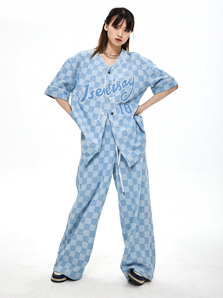 Checker Denim Jersey