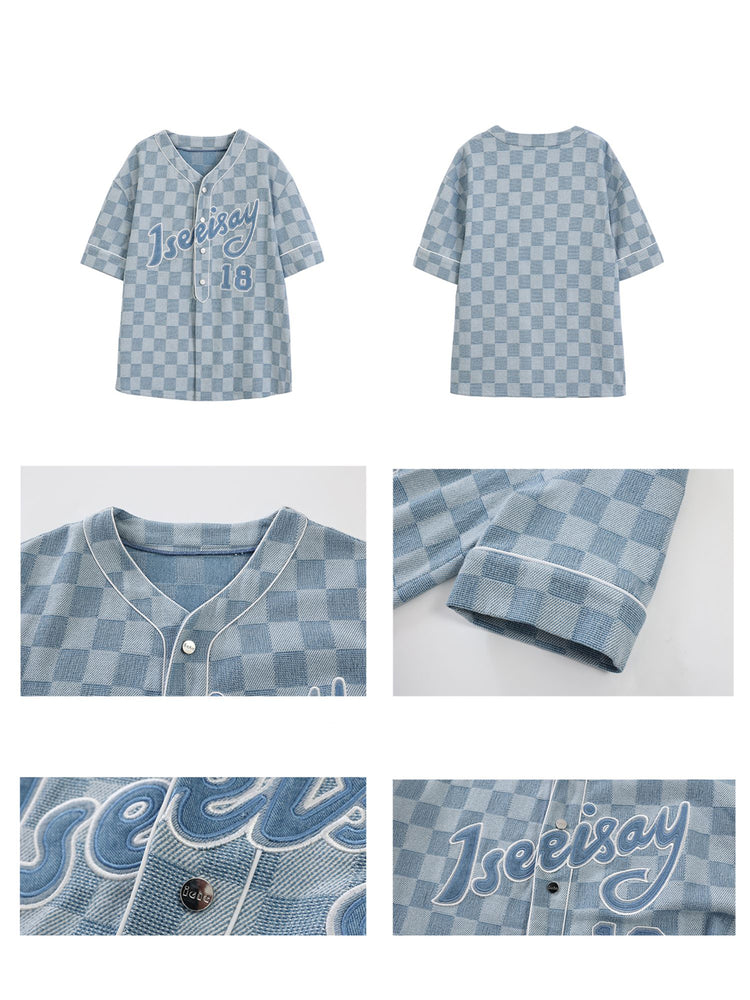 Checker Denim Jersey