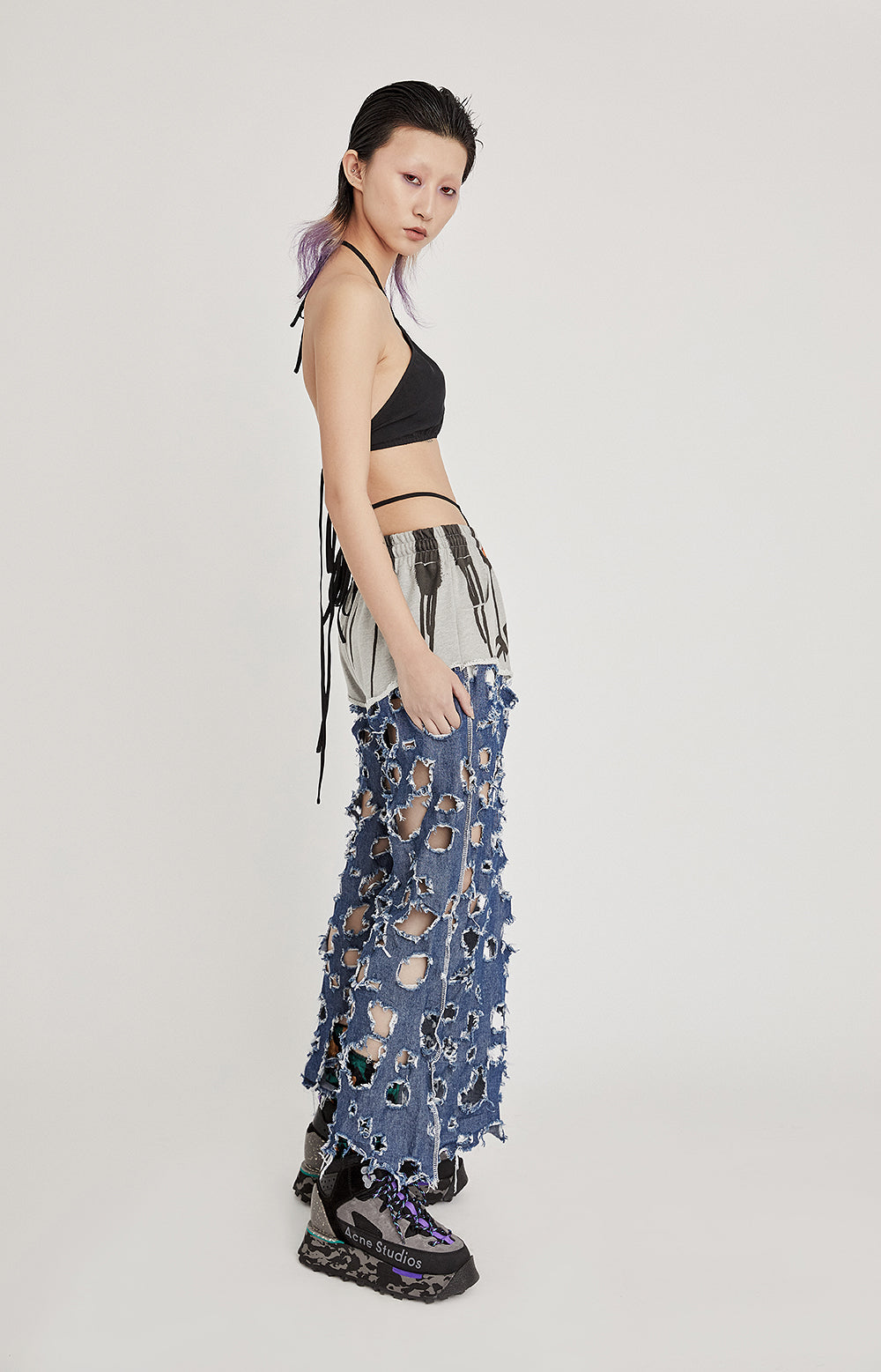 RUGGED low-waisted denim pants - Dragon Star