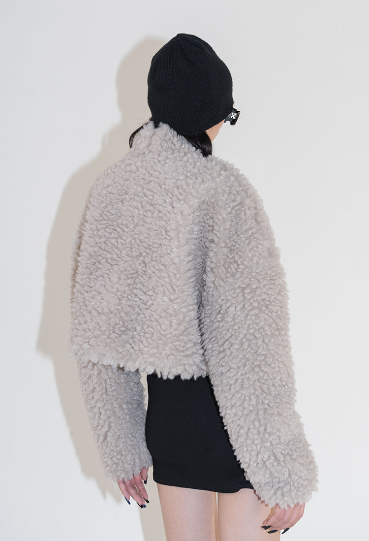 Ashgray Lamb Plush Jacket
