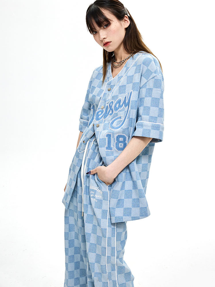 Checker Denim Jersey