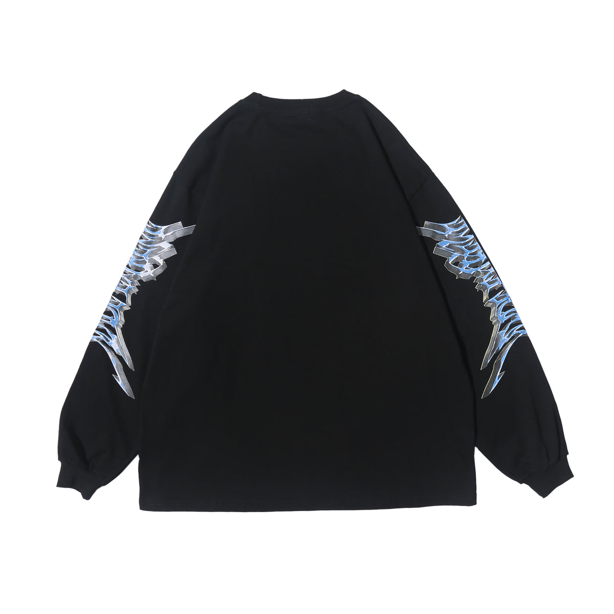 BLACKAIR FAIRY DUST winged-figure sweatshirt, black, product-only back