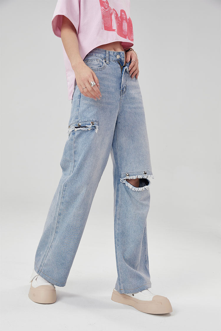 OPEN KNEE jeans - Dragon Star