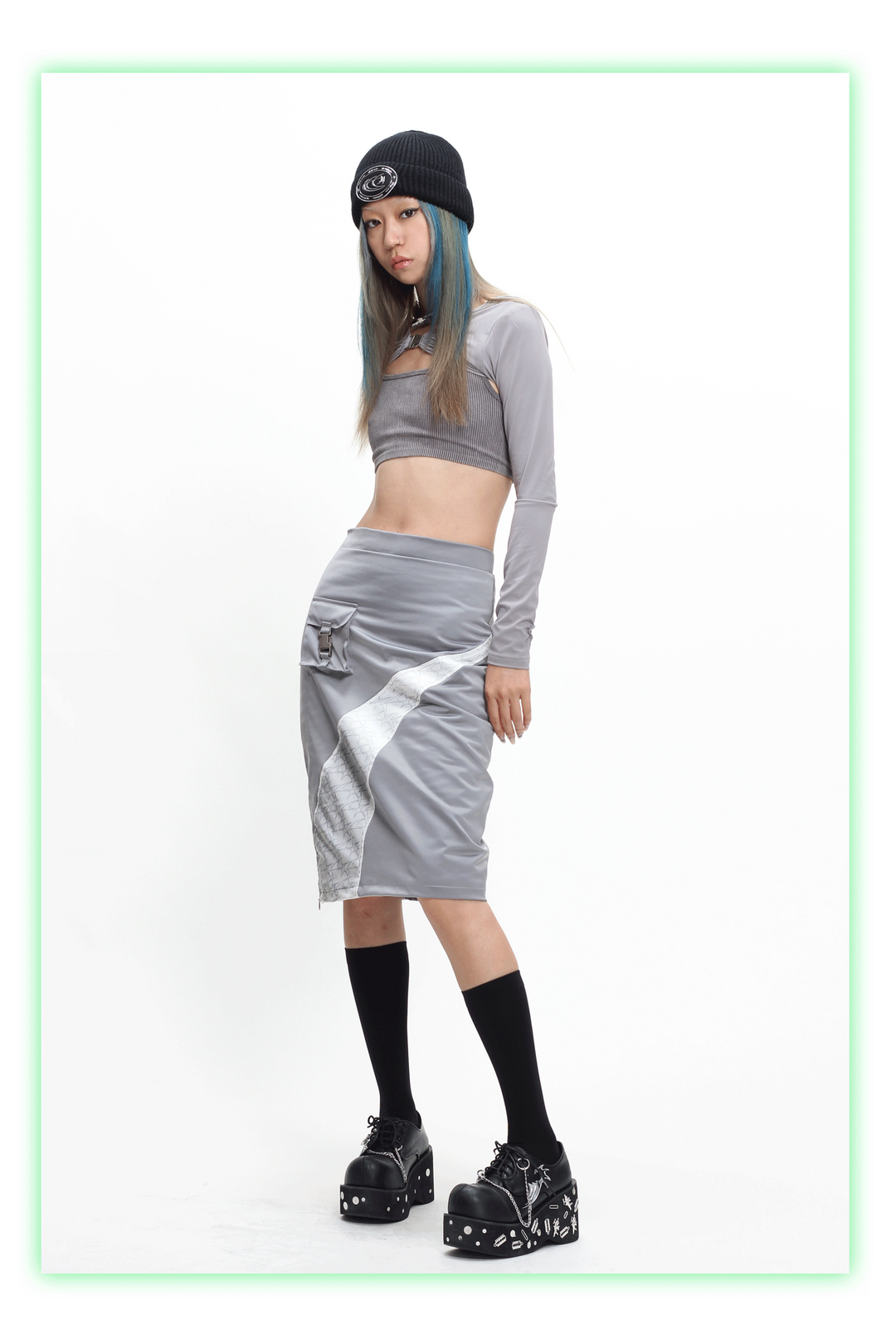 OFFWORLD OFFICER patchwork skirt - Dragon Star