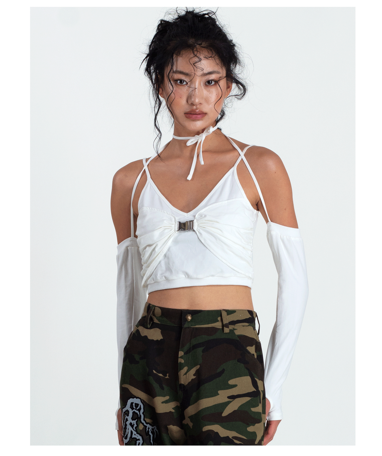 METAL BUCKLE crop top - Dragon Star