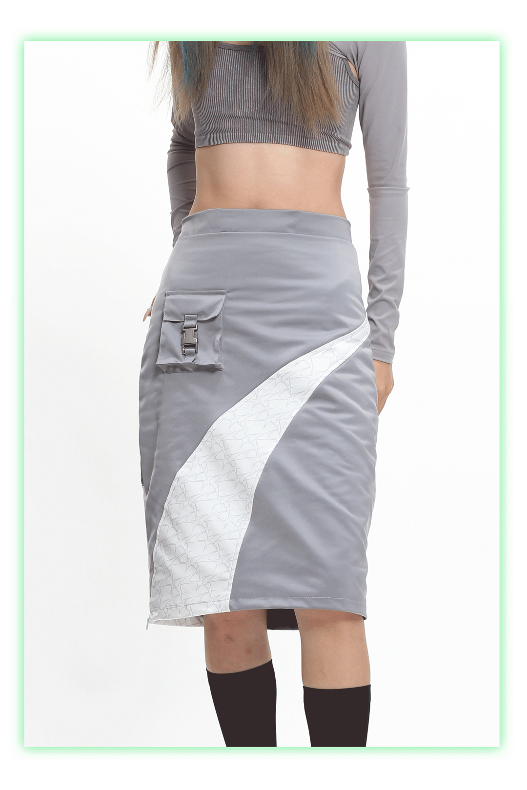 OFFWORLD OFFICER patchwork skirt - Dragon Star