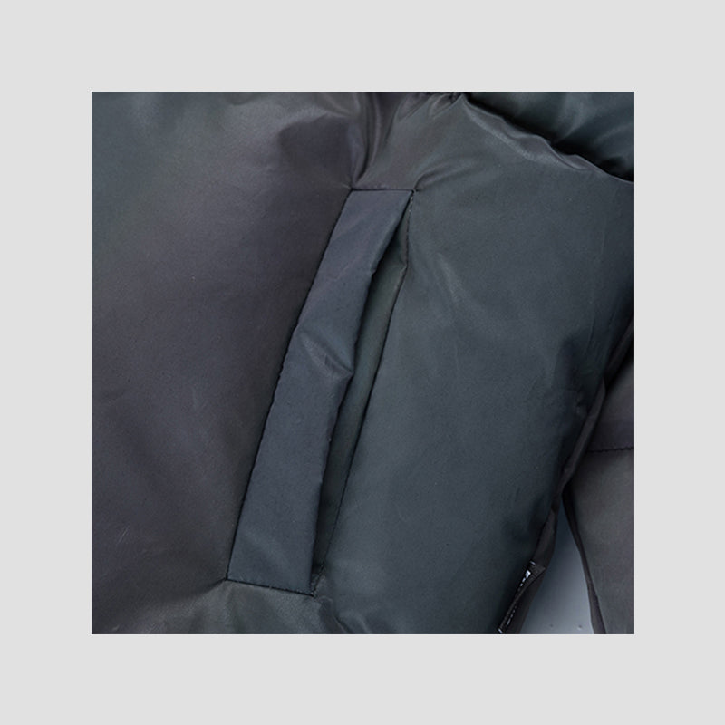 BLACKAIR LASER iridescent hooded puffer, side-pocket opening and padded shell detail