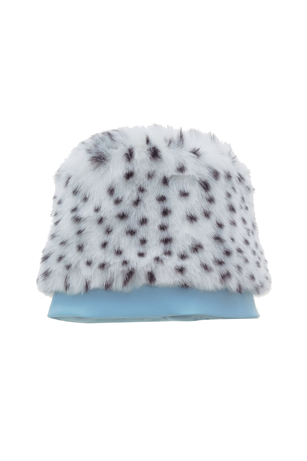 NEXT PASSPORT FUR FUR reversible bucket hat / bag, product-only spotted hat view