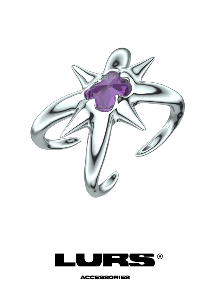 FOUR-POINTED TENTACLE STAR ring - Dragon Star