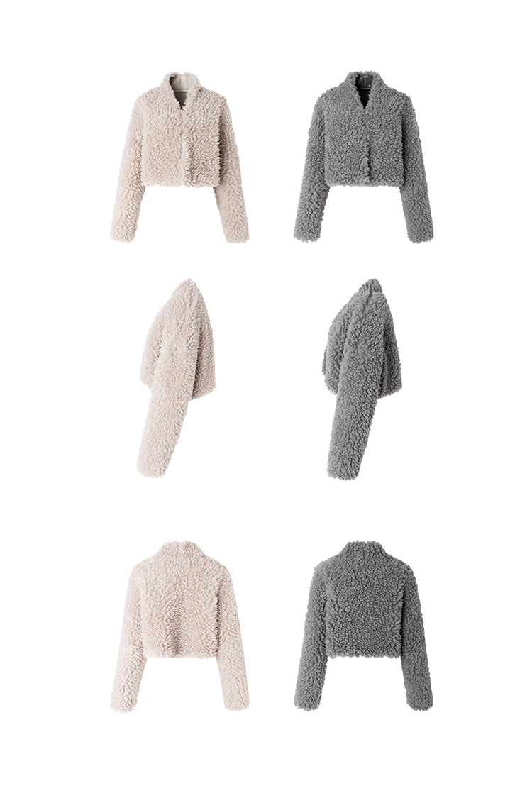 Ashgray Lamb Plush Jacket