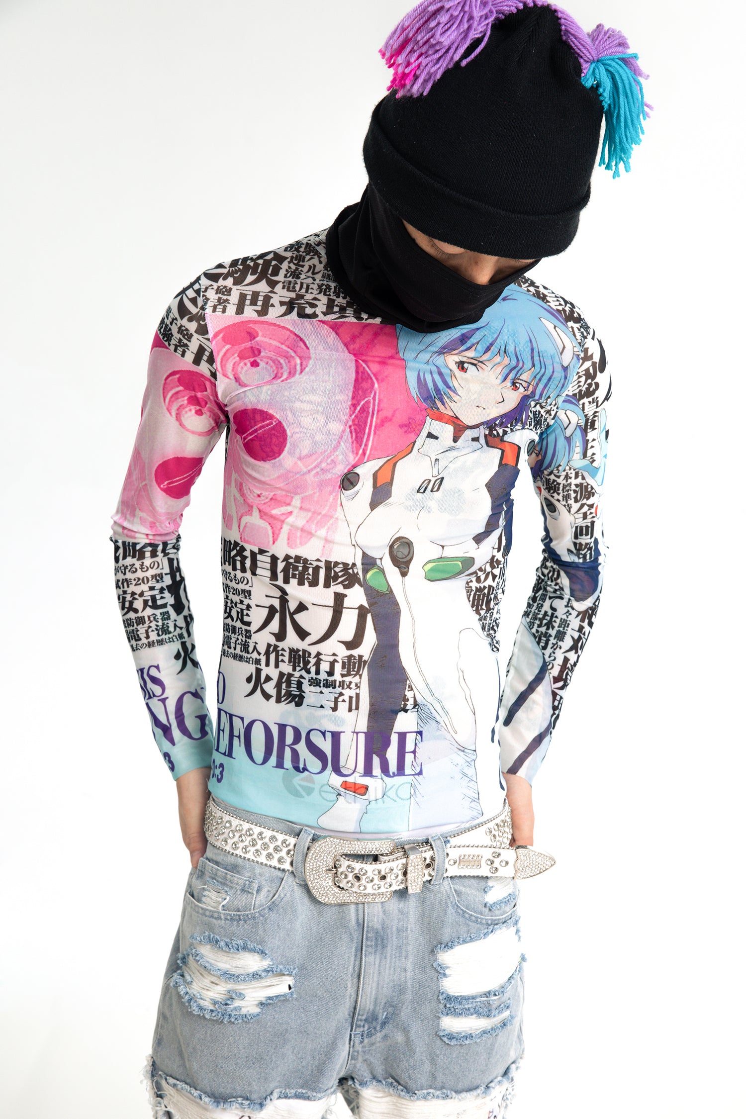 OSHIMA REI（オオシマレイ）| DROP OUT LONG T-SHIRT | MACHU