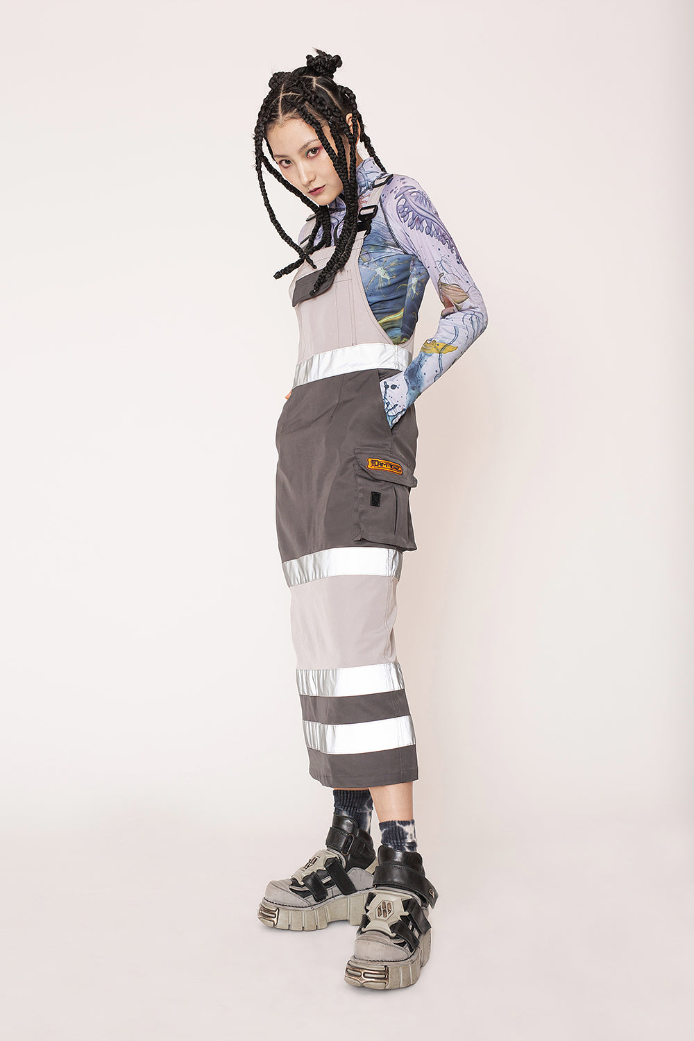 LOGISTICS UNIT reflective suspender skirt - Dragon Star